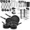 32 - Piece Non-Stick Aluminum Cookware Set