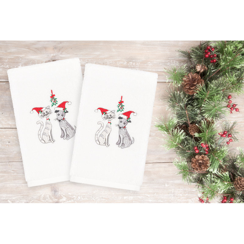 Serviette de toilette Christmas, Blanc