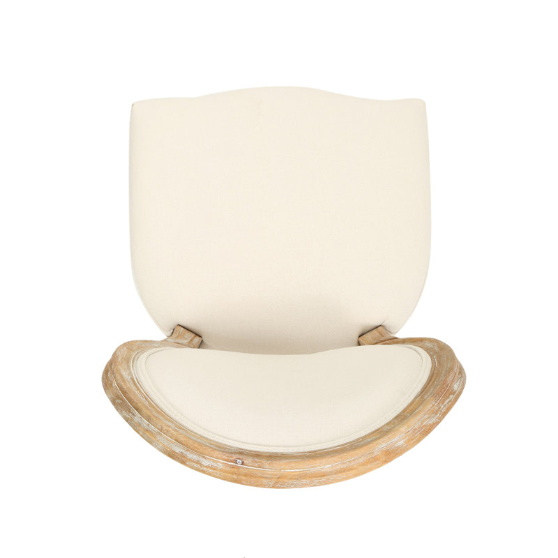 Saratoga 19.25'' H Upholstered Side Chair, Blue/Beige, Wood