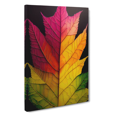 Leaf of Colour - Wrapped Canvas
