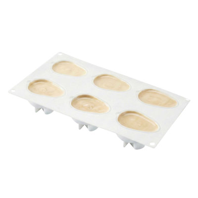 Moule à lapin chocolat 6 cavités, 10 moules à bonbons de Pâques prêts à être utilisés au four - flexible, congelable, moules à lapin en silicone blanc, facile à retirer, pour la cuisson