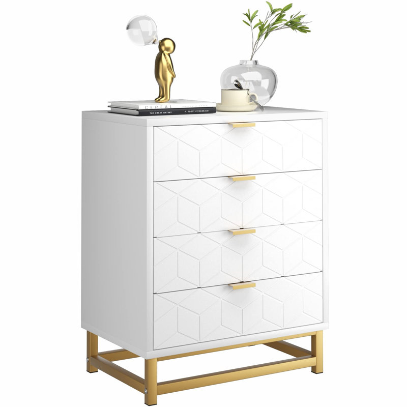 Commode d'appoint Naelyn, Blanc