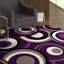 Tapis mauve à motif géométrique Cossette-40791290