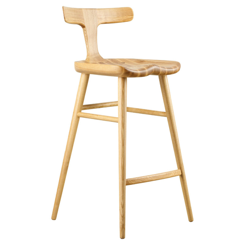 Anvil Chair With Back, Matte Ash, Bar Stool (31” Seat Height)