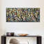 Murale abstraite sur toile giclée par Jackson-Pollock Home Decor (cadre mince noir, 20 po x 48 po)