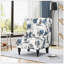 Fauteuil club en tissu à haut dossier