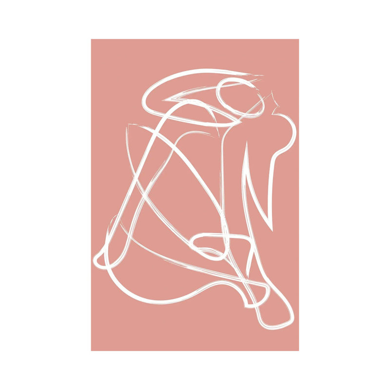 « Silhouette rose » par Mambo art studio-impression, H 26 po x l 18 po x 1,5 po, Toile tendue, Pas de tapis