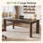62.99" Solid Wood Rectangular Executive Desk