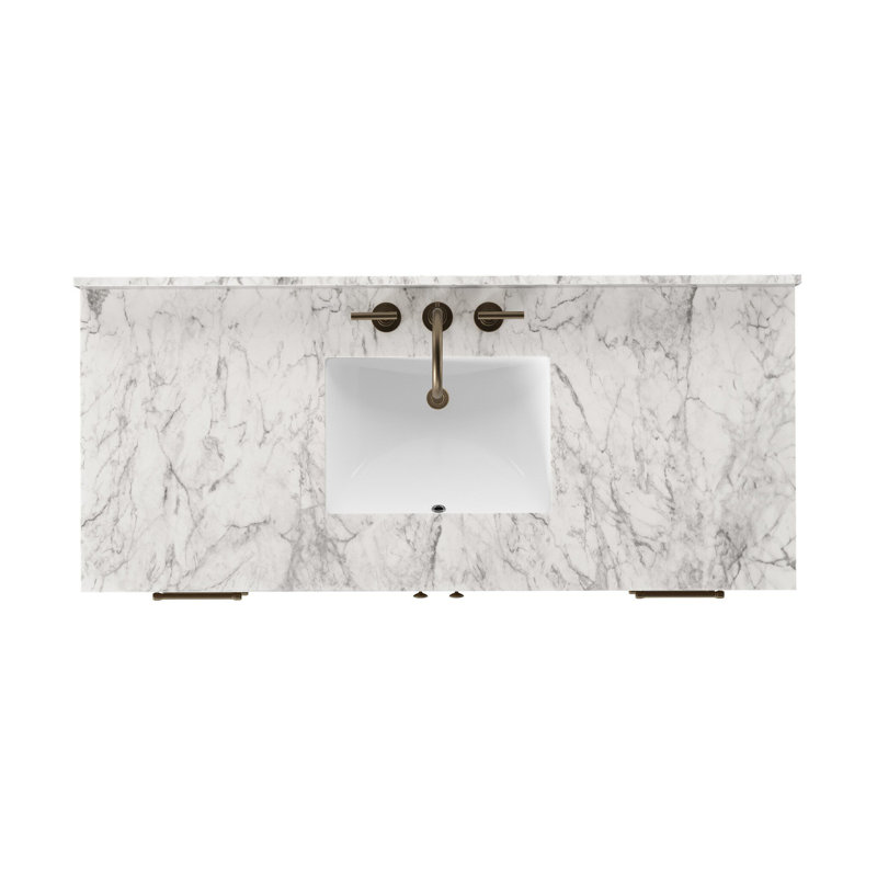 Anthem Single Wide Vanity-Carrara Marble, Brown