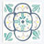 «Garden Getaway Tile VII White» par Laura Marshall - impression sur toile tendue-31290657-73441732-73441727