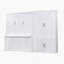 Grand lit escamotable avec placard, blanc-374198908