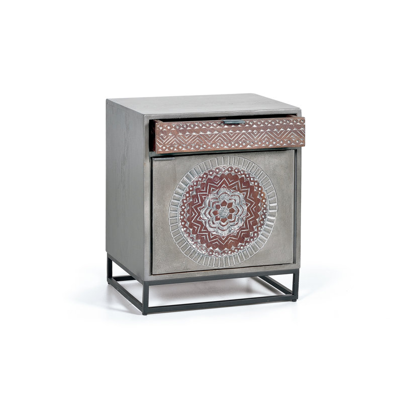 Gerhardt 50cm W Solid Wood Bedside Table