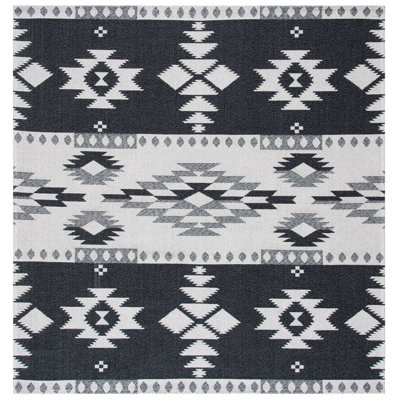 Tapis noir / gris clair Stansfield Southwestern