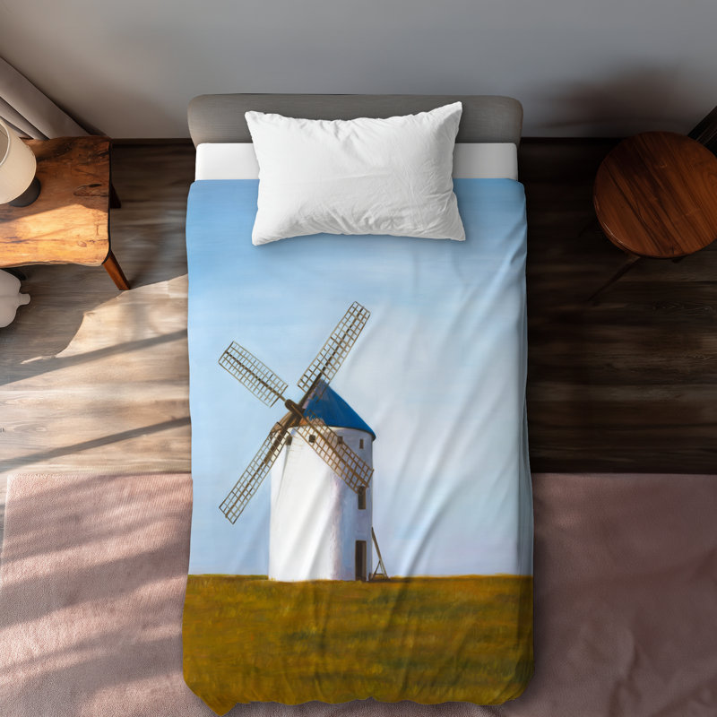 Big Windmill Rustic Building Duvet Cover | Home Decor