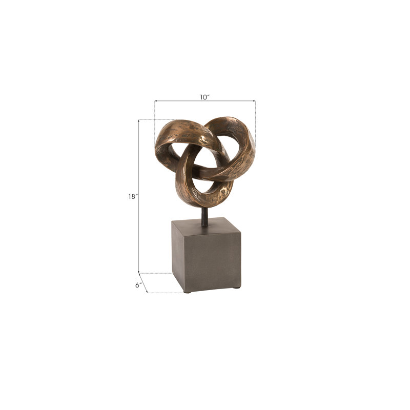 Sculpture de table trifeuille