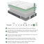 Matelas hybride en mousse viscoélastique imprégnée de gel et thé vert-158212804