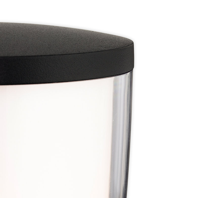 Matte Black 16cm H Outdoor Armed Sconce