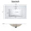 Meuble-lavabo de 30 po avec lavabo simple en céramique, porte à fermeture en douceur et tablette intégrée-1113088991