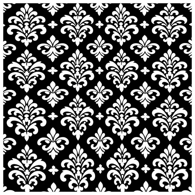 Housses de couette damassées noires et blanches, Très grand lit