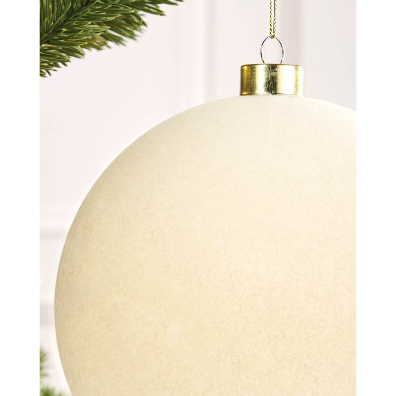 Polystyrene Shatterproof Bauble, 17.5 cm H x 15 cm W x 15 cm D, Latte