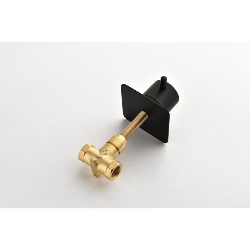 3/4" Volume Control Valve For Shower. Adjustable Brass Handle. Rust And . Matt Black. Effortless Installation Mount. 3.5" X 2.2", 1.8 Lb Cast Metal Shower Valve. Corrosion & Rust . Easy To