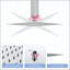 Pomme de douche à pluie carrée 8 po, fixation murale / plafond, chrome-124802024