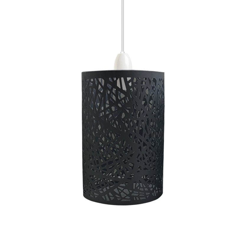 15cm Metal Drum Lamp Shade, Black