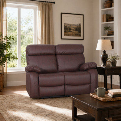 Causeuse inclinable en cuir 59,8 po Avshalom