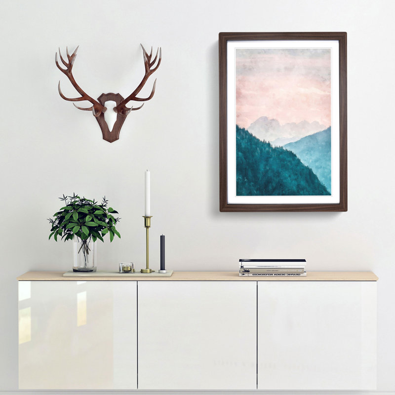 The Forest Angles - Picture Frame Painting Print, Walnut Framed, 45cm H x 33cm W x 2cm D