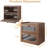 Double Layer Large Bread Box For Kitchen Counter, Wooden Corner Bread Storage Container With Acrylic Window, Retro Brown
