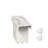 Space Saving 47" Folding Table With White Marble Appearance And Storage Cabinet, 6 Wheels For Convenient Placement Color Table, Drawers, Movable Kitchen Island