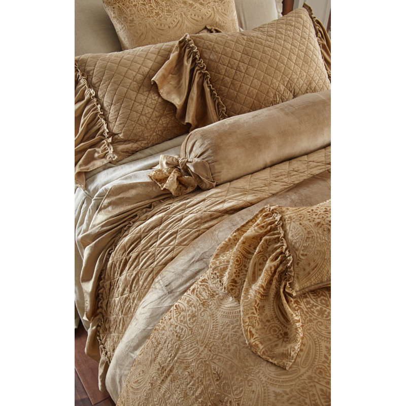 Garcelle Velvet Duvet Cover, Sea Glass, Queen Duvet Cover