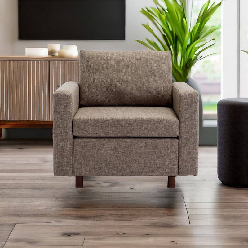 Fauteuil Demichael, 100 % lin gris