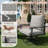 Outdoor Swivel Rocker Patio Chairs With Coffee Table 3 Pcs Bistro Set-1465726371