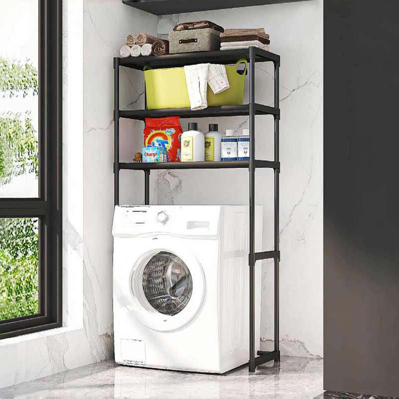 Evgeniy Freestanding Over The Toilet Storage, Black