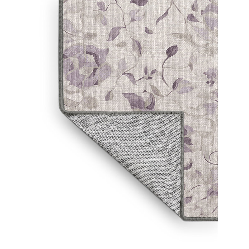 Machine Washable Gray Area Rug, Rectangle 7' x 10'