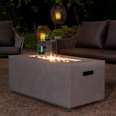 Orren Ellis Alfrodull Concrete Propane Fire Pit Table & Reviews | Wayfair