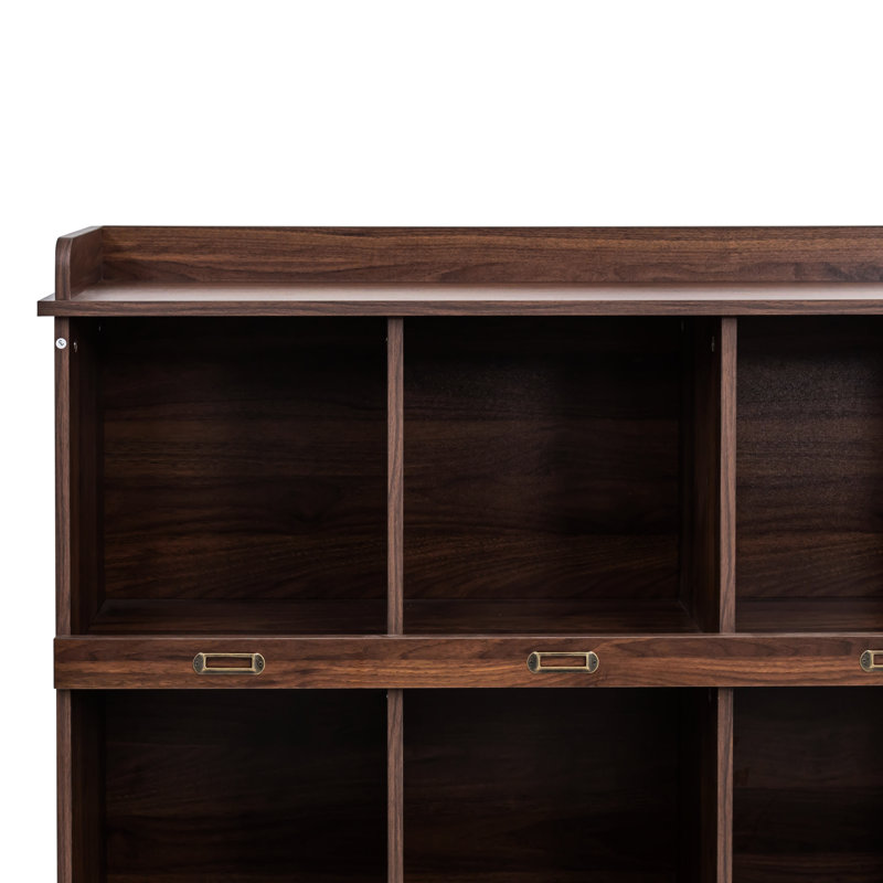 Walnut 10-shelf Bookcase - Maximize Your Storage Space With Organization In Beautiful Tone Store Books, Photos, And Collectibles Elegantly