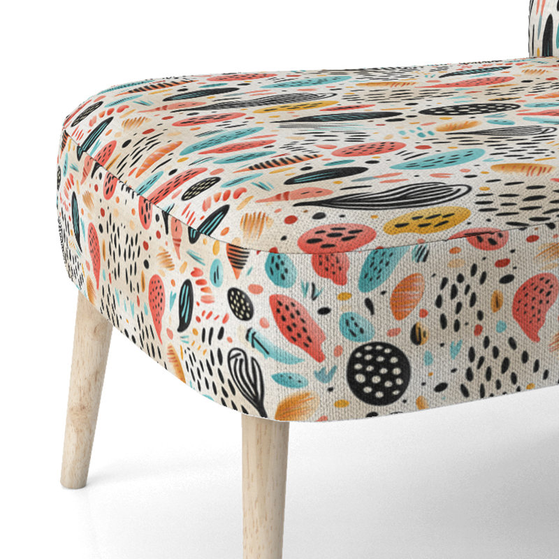Chaise d'appoint rembourrée moderne et contemporaine