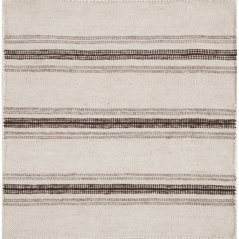 Textures Wool Striped Area Rug in Blue, Runner 3' x 12'