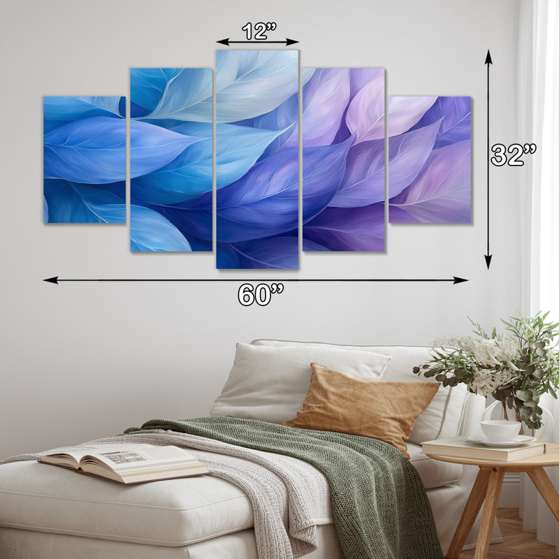 Feuilles flottantes en mauve nk River IV - Feuilles - Art mural traditionnel pour salon diamant