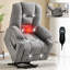 Fauteuil inclinable électrique avec massage, chaleur, ports USB et porte-gobelets-224082077