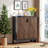 Geometric Shoe Cabinet Entryway Storage With 5 Adjustable Tiers-97749242