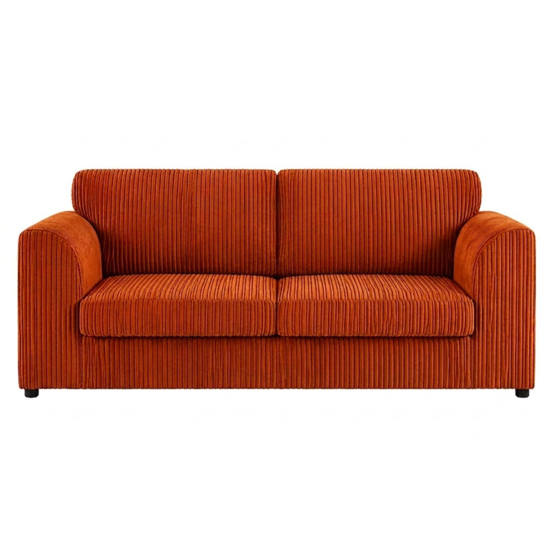 Corduroy Sofa, 90cm H x 190cm W x 90cm D, Yellow