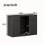 Armoire à vin cannelée 53,2 "avec mini-réfrigérateur et station de charge-1786412208