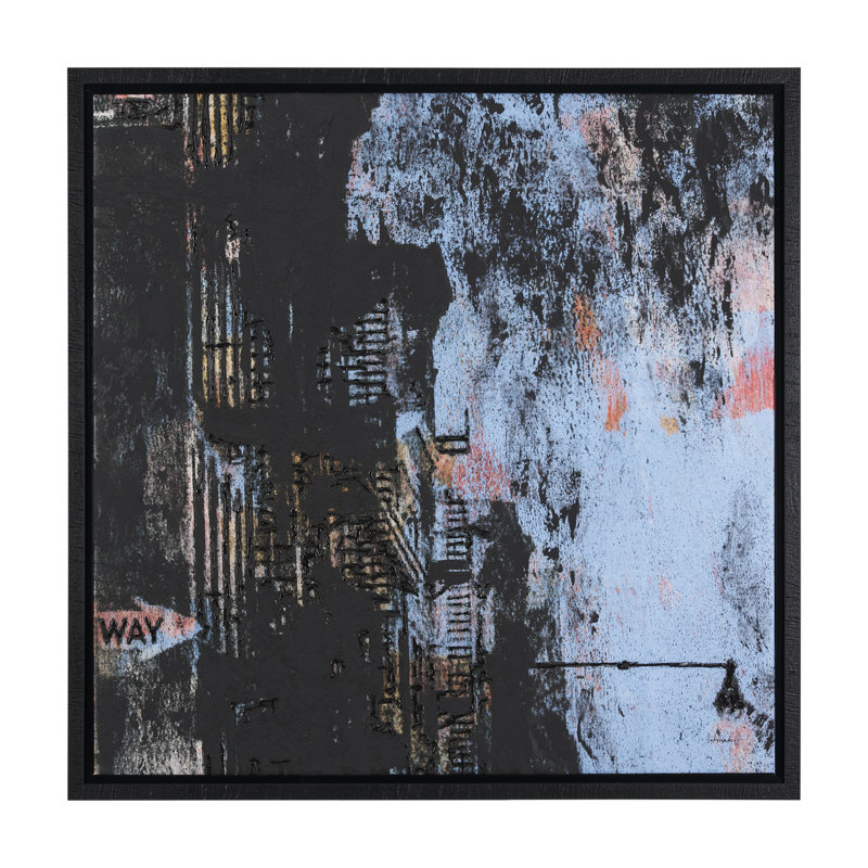 City Vibe IV a Hand Embelished Textured Canvas