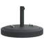 Base de parasol Vidaxl noir PE et béton rond contemporain