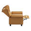 Fauteuil inclinable orange - Pieds en bois, cuir technique doux pour un fauteuil de salon relaxant réglable, pieds décoratifs