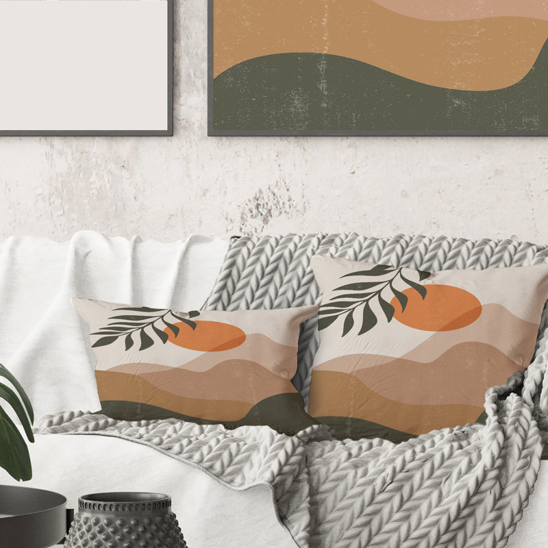 Abstract Throw Pillow, 16" x 16"
