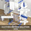 HOMCOM 4-Tier Clothes Airer Foldable with Wheels-106058042